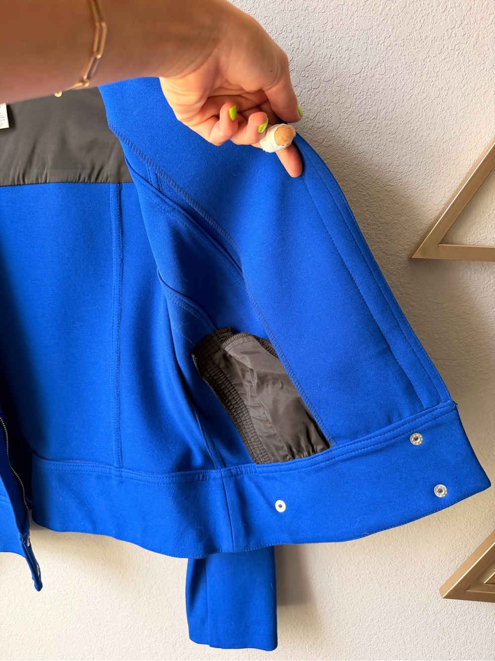 Cache Electric Blue Moto-Style Zip Jacket - Picture 5 of 9